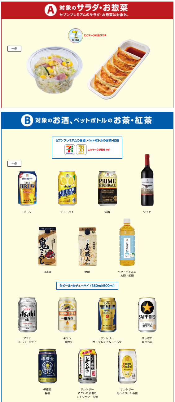 セブンイレブン 21年5月11日 24日 山口県限定 Nanacoで対象のサラダ 惣菜と酒類 お茶系飲料を一緒に買うとnanacoポイント40倍 コンビニエブリデイ