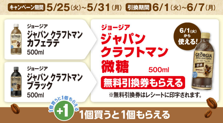 ファミリーマート、2021年5月25日〜31日 対象のジョージア飲料を